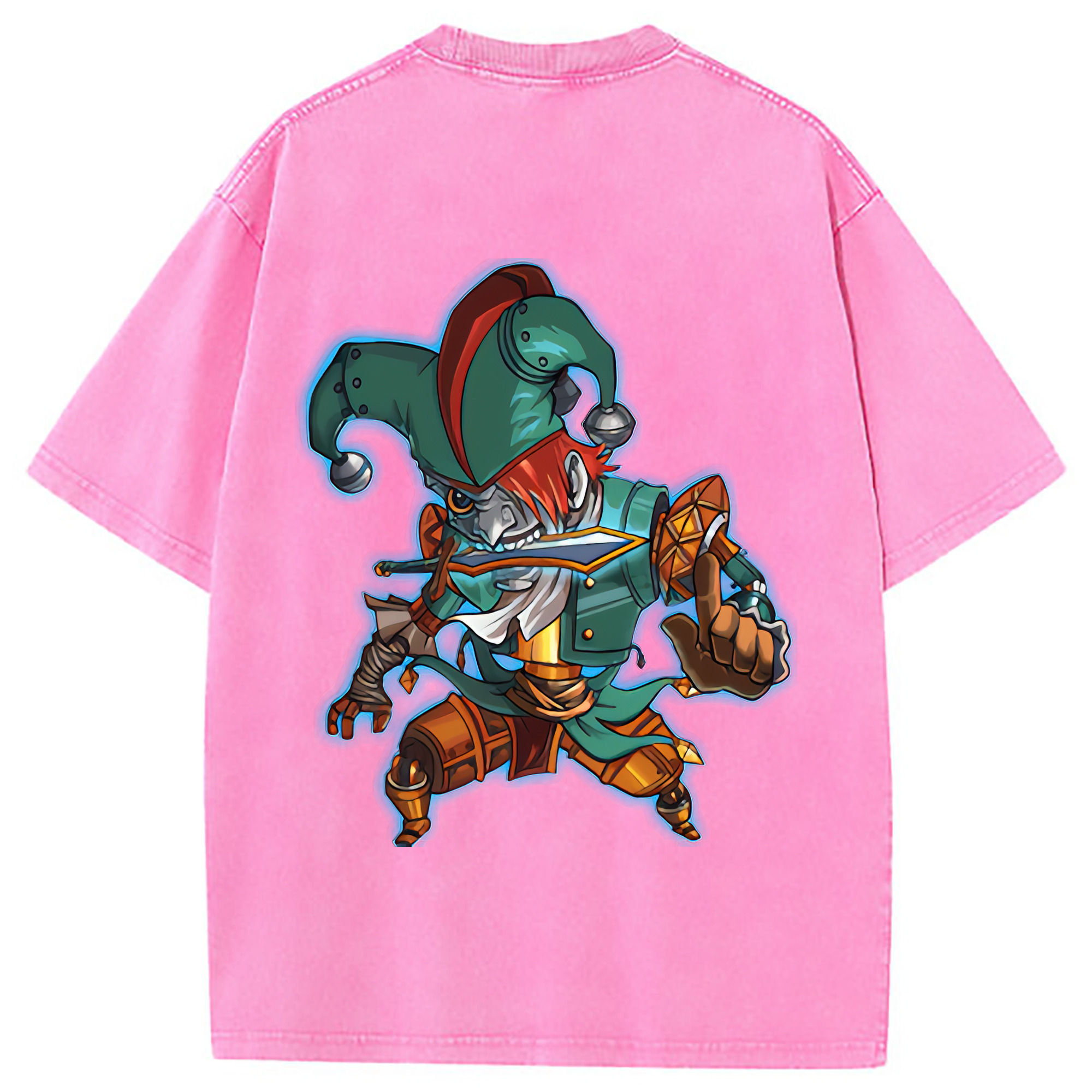 （画像用） リーグ・オブ・レジェンド League of Legends LOL 綿100% ヴィンテージ風 半袖Tシャツ（背面プリント）